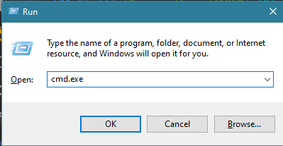 Windows运行对话框中的「cmd.exe」